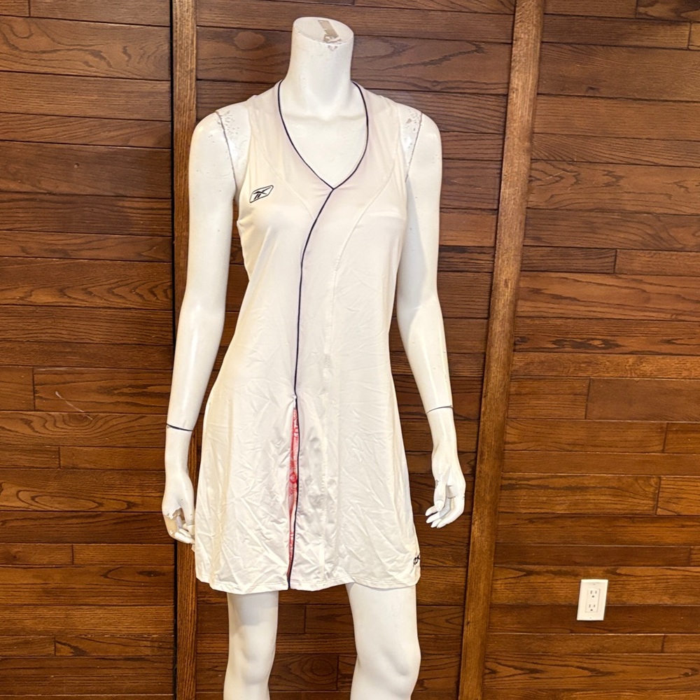 Reebok White and Pink Trim Mini Dress